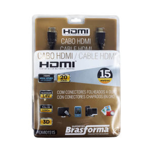 Embalagem Cabo HDMI 1.4V 15 metros Full HD - Brasforma HDMI01515