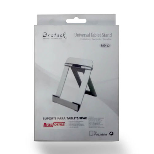 Embalagem Suporte de Mesa para Ipad e Tablet - Brasforma PAD-V2 – Retrátil, Desenvolvido em ABS