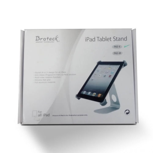 Embalagem Suporte de Mesa para Ipad e Tablet - Brasforma PAD-X – Desenvolvido em Alumínio